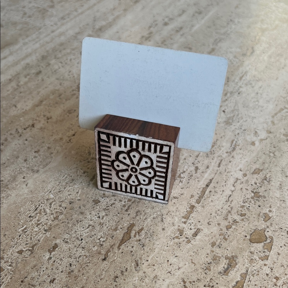 Wooden Printing Block Card/Picture Holder